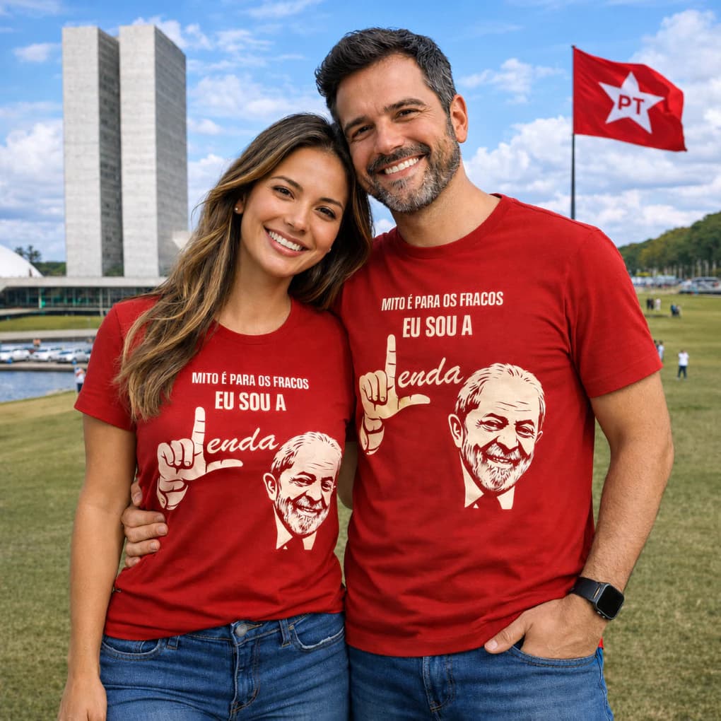 Camiseta Mito é Para os Fracos, Eu Sou a Lenda — estampa frontal